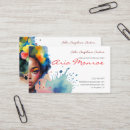Buscar afro tarjetas de visita Artista de maquillaje