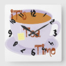 Buscar tiempo del café relojes de pared Té