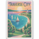 Buscar michigan pegatinas Viaje retro vintage