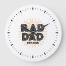 Buscar papá relojes de pared Negro