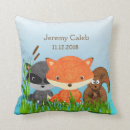 Buscar mapache del bebé cojines Arbolado