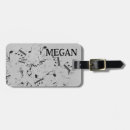 Buscar nota musical etiquetas para maletas Arrecife de trébol