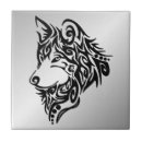 Buscar lobo negro azulejos Vida silvestre