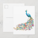 Buscar pavo real postales Azul