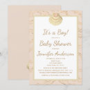 Buscar seashell invitaciones Oro
