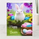 Buscar conejo tarjetas de pascua Huevos