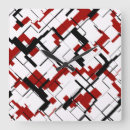 Buscar red black white relojes de pared Abstract