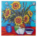 Buscar pinturas del girasol azulejos Van gogh