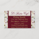 Buscar cafe tarjetas de visita Chef