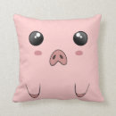 Buscar cerdo del dibujo animado cojines Rosa