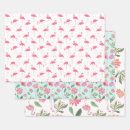 Buscar pájaros tropicales papel de regalo Flamingo