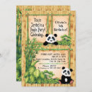 Buscar bambú invitaciones oso panda
