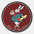 Buscar conejo blanco y negro pegatinas Rojo