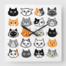 Buscar gatos coloridos relojes de pared Animales