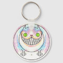 Buscar gato de cheshire llaveros Morado