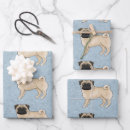 Buscar pug papel de regalo Patrón