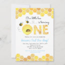 Buscar bee first birthday invitaciones Primero