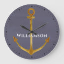 Buscar barco relojes de pared Monograma