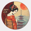 Buscar japonés retro pegatinas Geisha