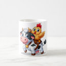 Buscar vaca y pollo tazas Gallo