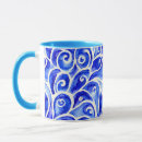 Buscar curvas del diseño tazas botellas Azul