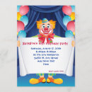 Buscar payasos de circo invitaciones Cualquier niño