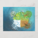 Buscar las cuatro estaciones postales Invierno