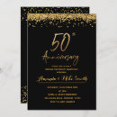 Buscar elegante boda aniversario invitaciones Oro