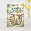 Buscar tardío tarjetas de cumpleaños Tarjeta divertida