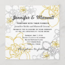 Buscar amarillo y gris invitaciones Novia
