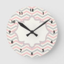 Buscar zigzag rosado relojes de pared Galón