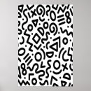 Buscar geométrico blanco negro posters Patrón