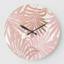 Buscar rosa brillante relojes de pared Oro
