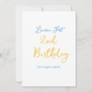 Buscar azul y amarillo invitaciones Elegante