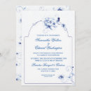 Buscar pájaro azul invitaciones Chinoiserie