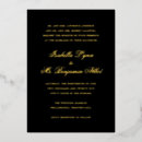 Buscar negro del oro boda invitaciones Sencillo