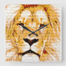 Buscar león africano relojes de pared Animal