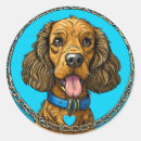 Buscar raza del perro redondas pegatinas Lindo