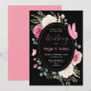 Buscar rosado blanco negro boda invitaciones Floral