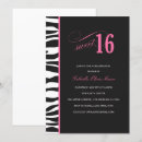 Buscar zebra print invitaciones Dulce dieciséis
