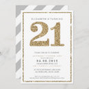 Buscar 21 años de edad veintiún invitaciones Tipografía