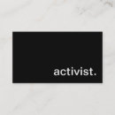 Buscar activista tarjetas de visita General y unisex