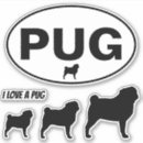 Buscar pug pegatinas parachoque Puño