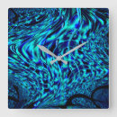 Buscar reflejado relojes de pared Azul