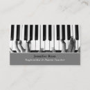 Buscar teclado tarjetas de visita Pianista