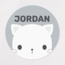 Buscar gato gris y blanco postales Para niños