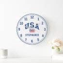 Buscar azul blanco rojo relojes de pared Día de la independencia