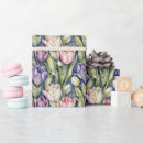 Buscar tulipanes blancos papel de regalo Azul