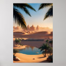 Buscar oasis del desierto posters Puesta de sol