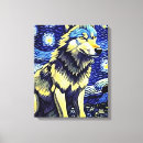 Buscar lobo lienzos Noche